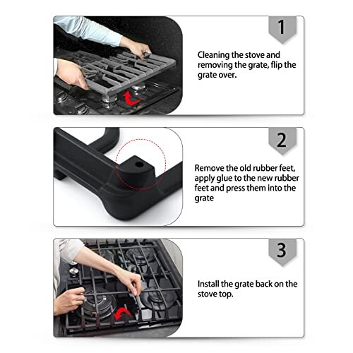 815689 Grate Rubber Feet for Wolf CT Gas Cooktop GR Series Gas Range