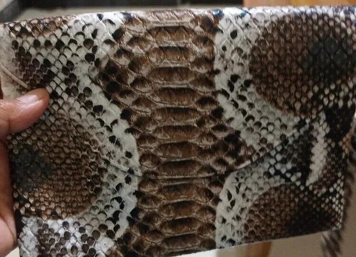 Genuine Python Snake Leather Clutch Bag - Picture 3 of 5