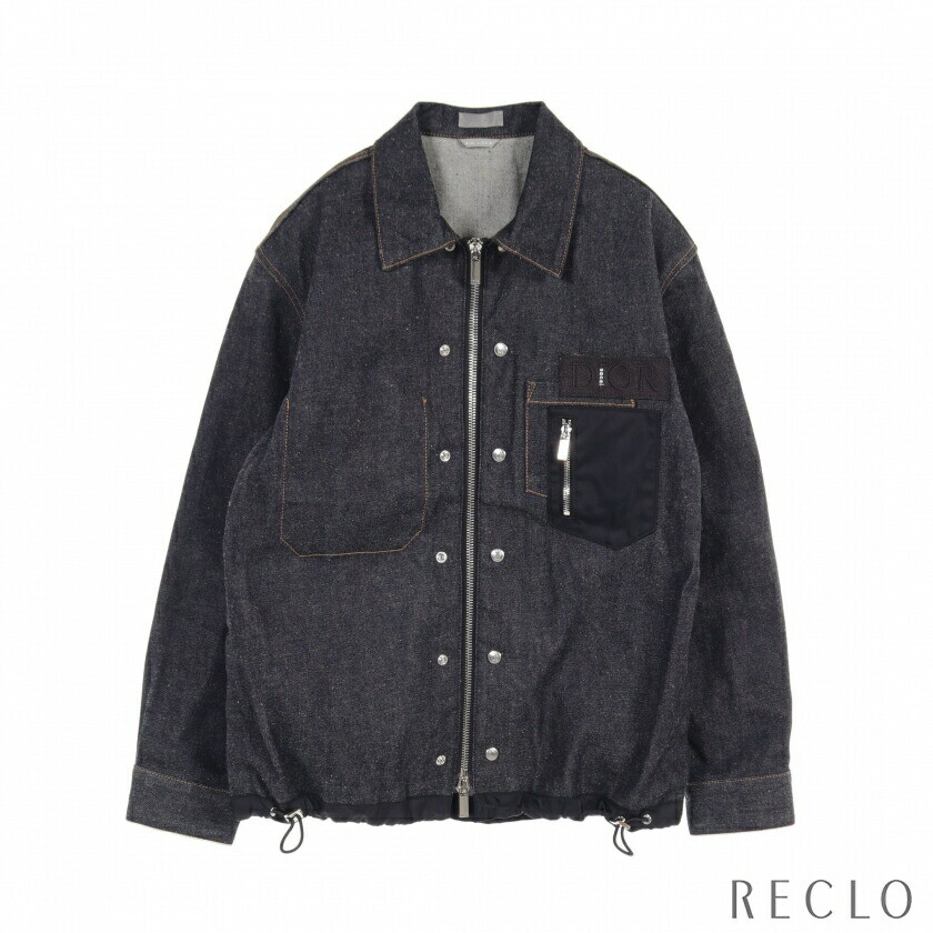 Dior Sacai Over Shirt Low Cotton Denim Jacket Indigo Blue