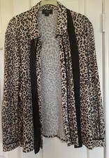 Belldini Blouse- Leopard Print- Long Sleeve - 2X
