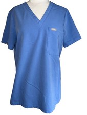 FIGS Women  s Scrub Top Size Medium Technical Collection Catarina Sky Blue