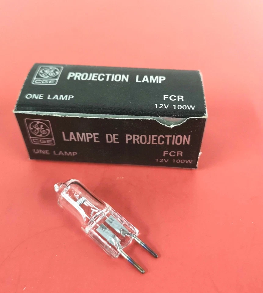 FCR 100W 12V GY6.35 双针 7023 显微镜投影仪 光灯泡 全新 GE 41232 — 第 2/2 张图片