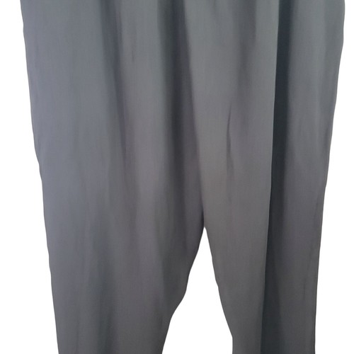 City Chic Women's Pull On Elastic Waist Crepe Textured Black Pants Size 22 (XL) - Picture 10 of 11
