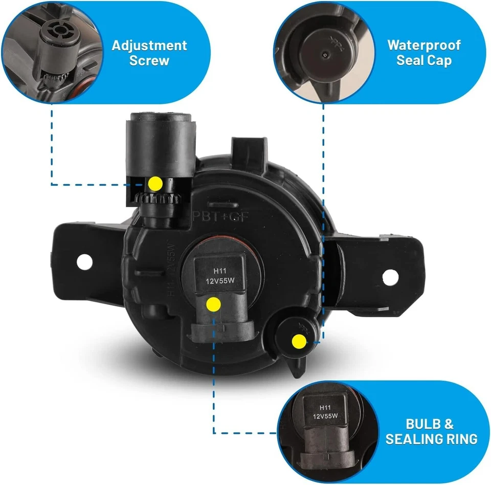 Pair Fog Lights Lamps For 2012-2015 BMW X1/07-10 BMW X3/X5/08-13 BMW 128i/135i - Image 2 of 4