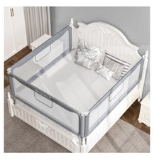Foldable Toddler Bed Rail 1 Side Grey 74.8  