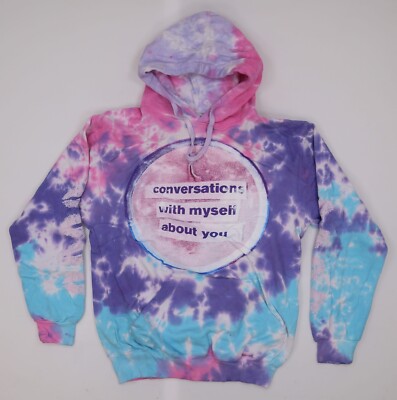 COVERSATIONS WITH MYSELF ABOUT YOU long Sleeve  Hoodie Sweatshirt .S. Multicolor