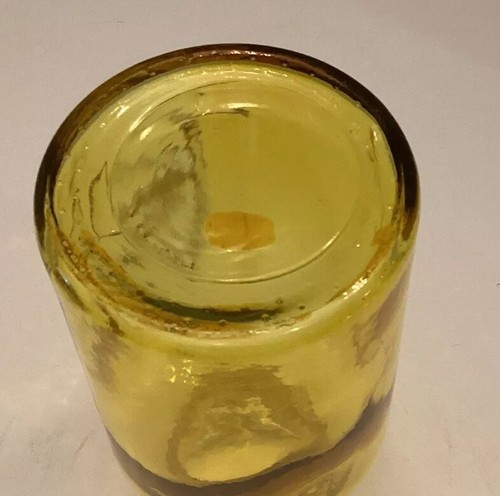 Barattolo Vetro Colore Giallo 1/2 kg Bottiglia Farmacia Medicinale Decorativa - Vintage - Foto 2 di 4