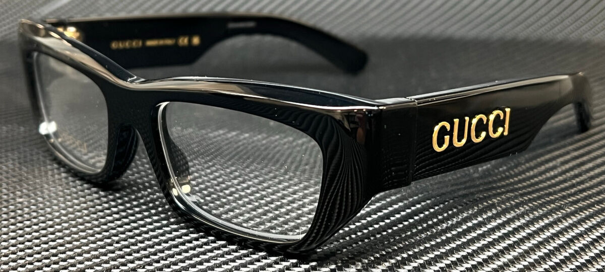 GUCCI GG1297O 001 Black Men's Medium 53 mm Eyeglasses | eBay GUCCI GG1297O 001 Black Men's Medium 53 mm Eyeglasses | eBay