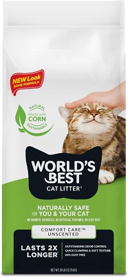 World's Best Katzenstreu 28lb, Original Comfort Care unparfümiert, 12,7 kg