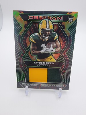 2023 Obsidian Jayden Reed Green Etch Rookie Eruption 8/25 Color Match Packers 