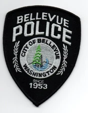 WASHINGTON WA BELLEVUE POLICE NICE SHOULDER PATCH SHERIFF BLACK BORDER