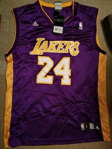 Kobe Bryant 24 Los Angeles Lakers Adidas Nba Purple Jersey Size Large Nylon New Ebay