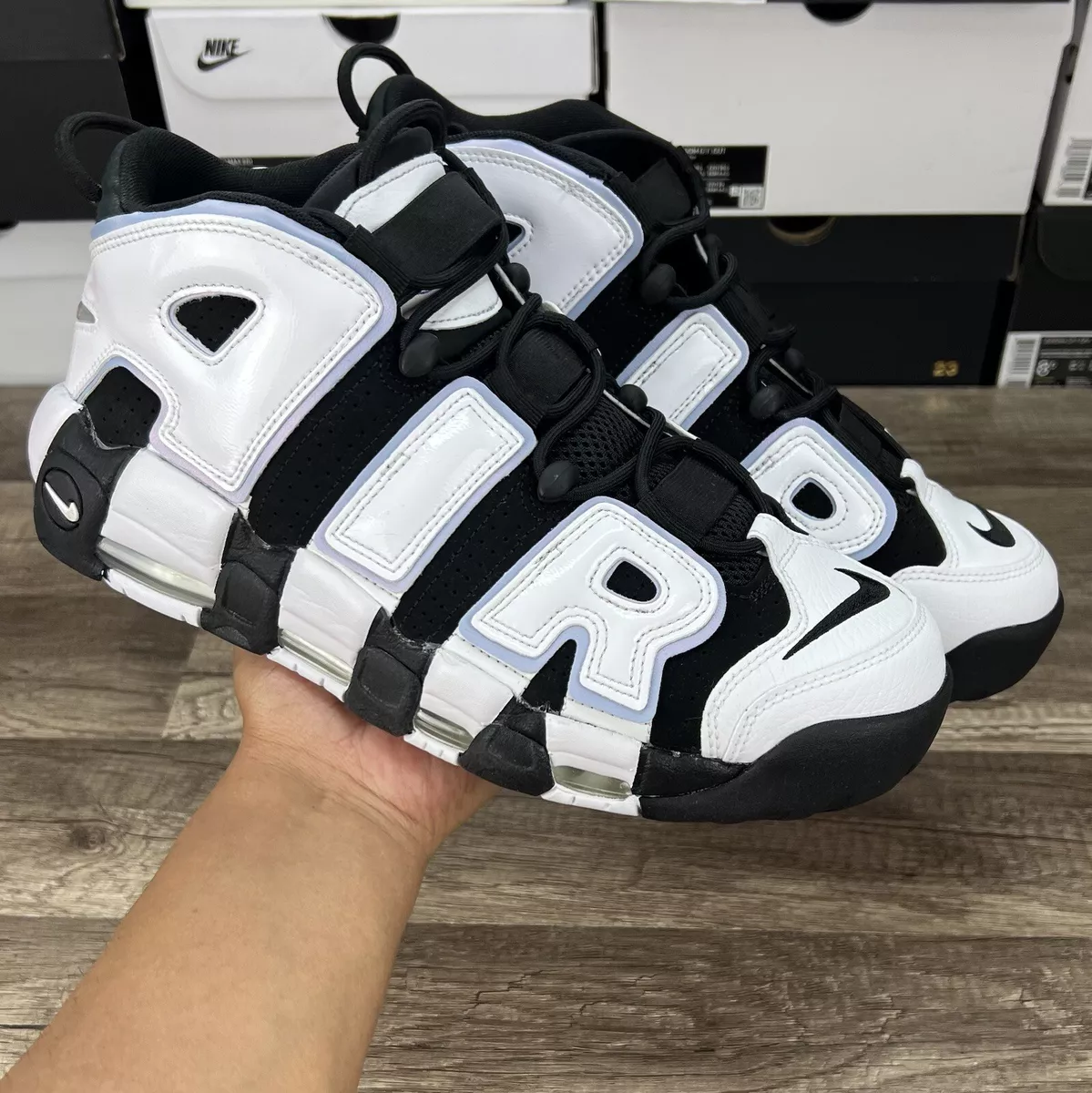 Nike Air More Uptempo 96 Mens Size 11 Black White Cobalt Bliss DV0819 001 |  eBay