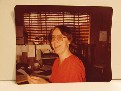 VINTAGE FOUND PHOTOGRAPH COLOR ART ORIGINAL OLD PHOTO FRUMPY WOMAN ...