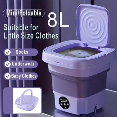 #ad Portable Washing Machine Mini Washer Foldable Washer and Spin Dryer Small Travel $32.50