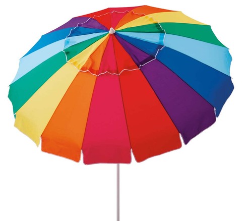 Mainstays 8' Rainbow Beach Umbrella, Adjustable Tilt