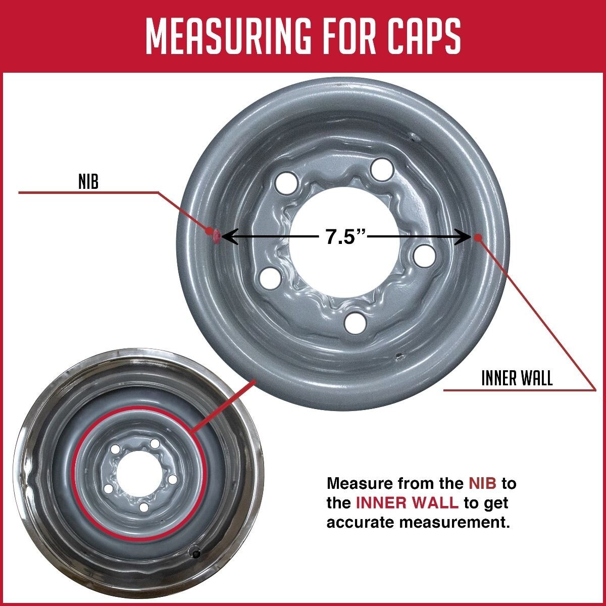 Set of 4 GMC Truck 8 Bolt Hub Caps / Wheel Covers 17.5 Outside Diameter