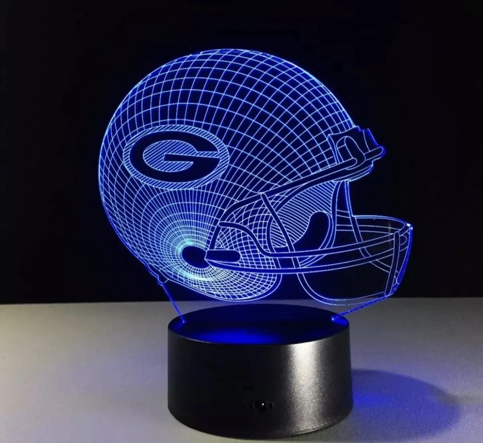 Green Bay Packers NFL Equipo de Fútbol Lámpara de Luz LED Coleccionable Decoración del Hogar Regalo Foto 2 de 4