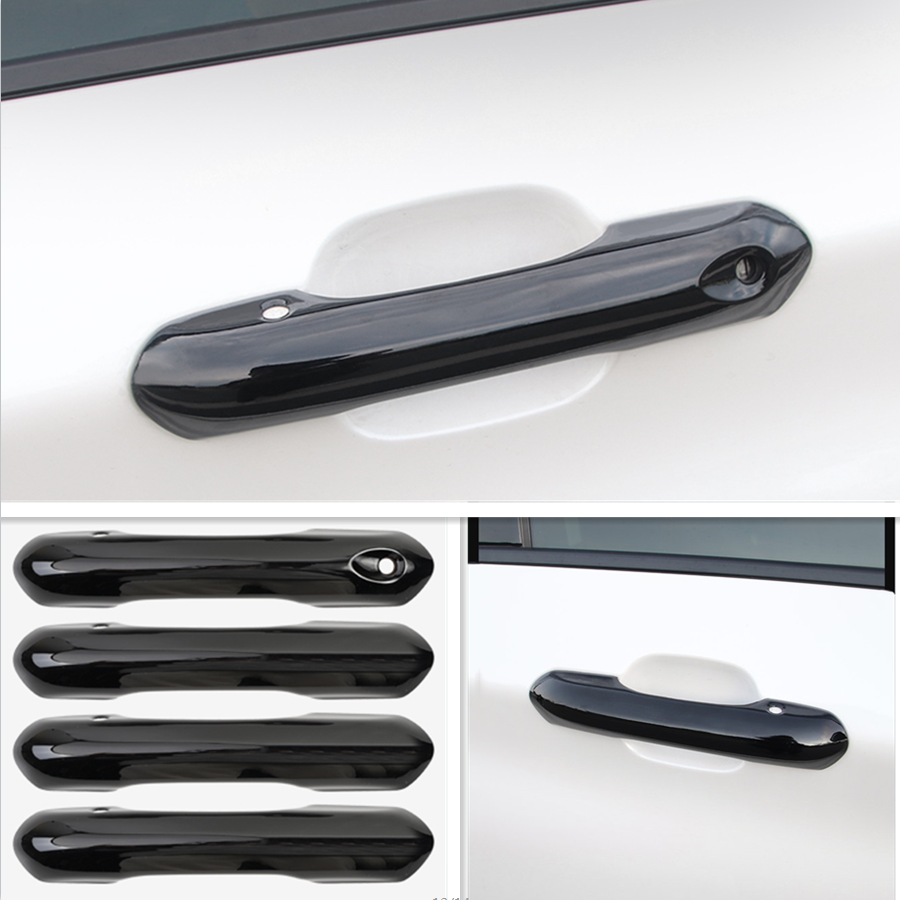 Bright black Front Door Handles Cover Trim For Ford Explorer 2020-2023