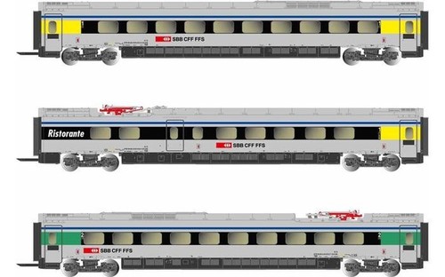 Arnold HN3503 SBB Cff Ffs Set 3 Coaches for Etr 610 'Cisalpino' Scale N 1/160 - Picture 3 of 6