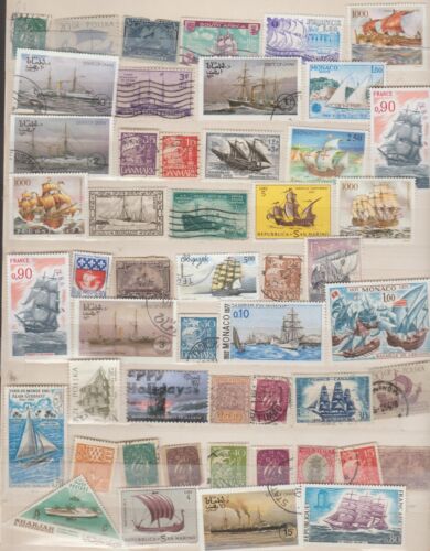 Boat 86 stamps Ships Nautical postage theme collection