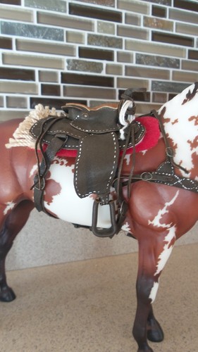Ooak Cm Traditional Breyer Western Saddle Set & Vintage Breyer Saddle Set - Picture 8 of 24
