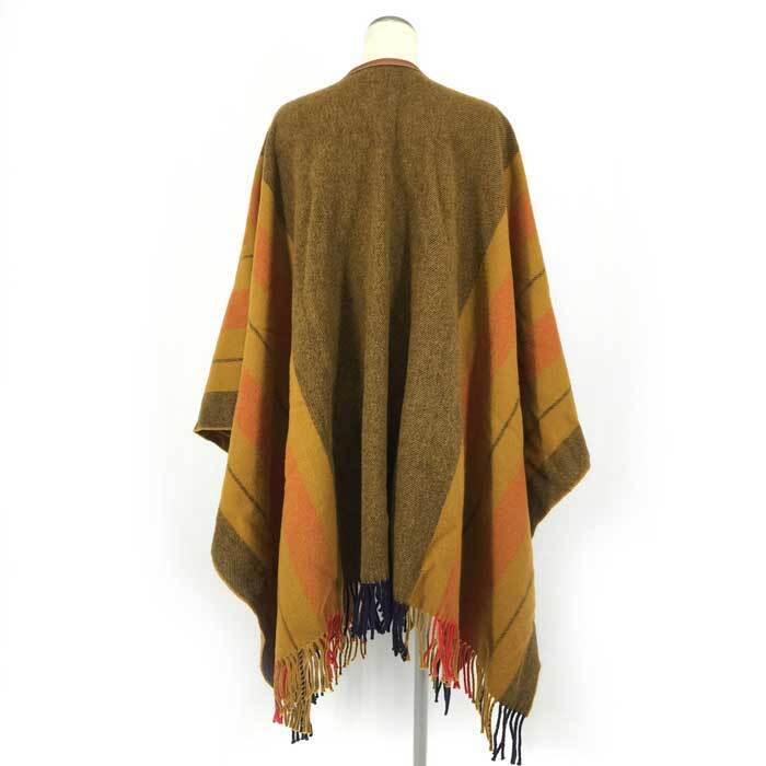 Hermes poncho Rocabar with leather pom-pom, cashmere blend, unisex [used] image 2