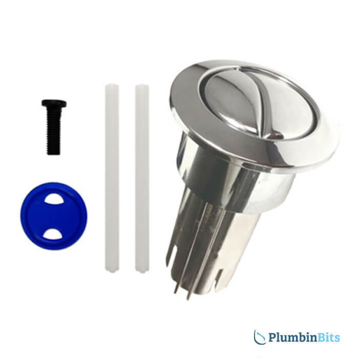Roca D1D Dual Flush push Button & Plain Push Rods Long Body AH0002000R Chrome