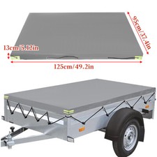 4 ft x 3 ft Trailer Cover Grey Strong Fully Waterproof High Quality 4X3 ft