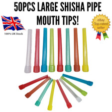 Shisha hookah XLarge Pipe Mouth Tips Pack Of 50 Pcs Multi-Colored Universal Size