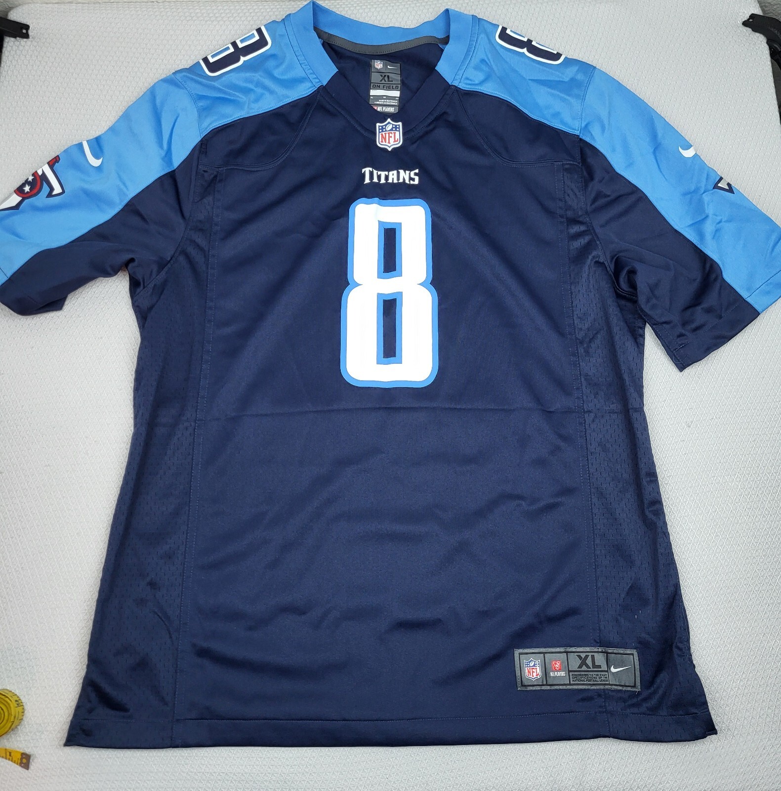 Nike Tennessee Titans Marcus Mariota Blue On Field Jersey Mens XL Size 8 Football