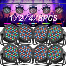 8PC DJ Disco Party Stage Light 36LED RGB DMX Beam Lights KTV Show PAR Lighting
