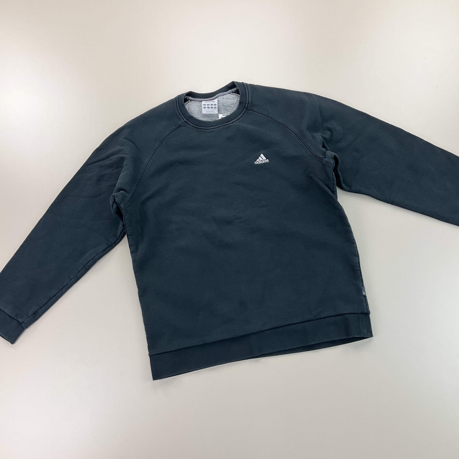 Adidas Basic 2000s Pullover Navy Sweatshirt - Med… - image 3