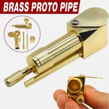 Solid Brass Tobacco Smoking Pipe Brass Chamber Bowl Hand Proto Pipes Hot