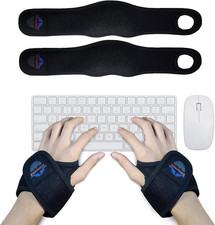 -Wearable Wrist Rest Pads, 2 Pc. Ergonomic Mouse and Keyboard Support Cushions