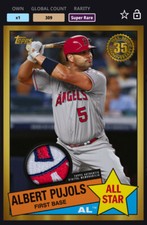 [DIGITAL CARD] TOPPS Bunt 2020 ALBERT PUJOLS 1985 ALL STAR GOLD RELIC LAA, 309cc