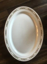 Orleans Oval Serving Platter By O. P. CO. Syracuse China Copyrighted 1919 12”