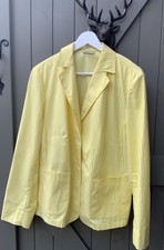 Gelco Women’s Yellow Striped Light Weight Summer Jacket 18 Uk