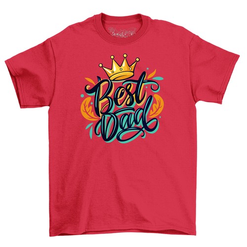 "Best Dad Crown" T-Shirt ��� Funny Royal Attire for Proud Fathers! Soft Cotton, - Picture 4 of 46