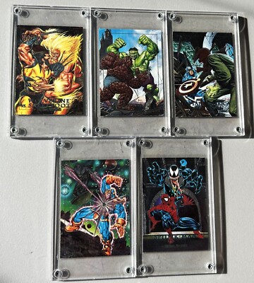 Comic Trading Cards - Marvel Masterpiece 1992   3 D   Komplett-Set 5 Karten
