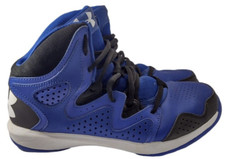 Under Armour Micro G Torch Basketball Shoes Blue Black Size 5.5 Youth