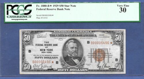 🇺🇸1929 $50 FRBN "NEW YORK" ♚STAR♚ ♚STAR♚ PCGS VERY FINE 30 LOW S/N:00005496 - Picture 2 of 3
