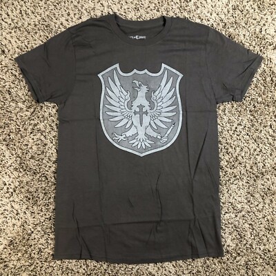 NEW Funimation x Black Clover Anime Men Sz M Silver Eagle Gray Crunchyroll