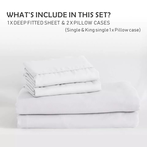 1000TC Elastic Fitted Sheet Set Wrap Around Double Queen Super King Size Bed New - Picture 7 of 75
