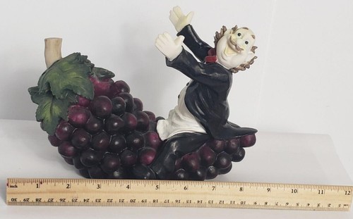 Vintage Bar Butler Wine Holder Decorative Butler and Grapes - Picture 5 of 5