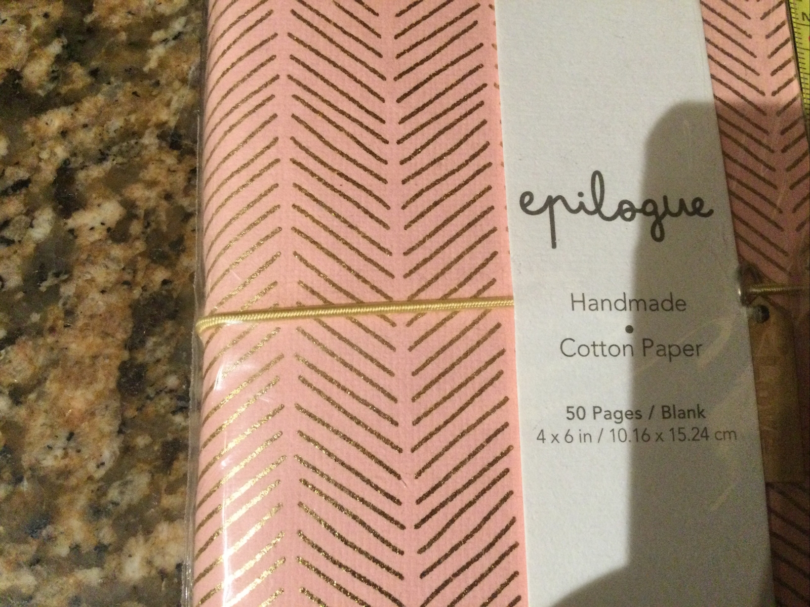 epilogue Handmade Cotton Paper Journal Pink With LOVE Tag 50 Blank