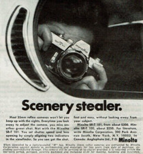 1972 Vintage Print Ad Scenery stealer Minolta SR-T 101 100 35mm Reflex Cameras