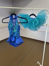 Girl  s Dance Costume, Dansco dance costume, Child  s Small, Blue/turquoise