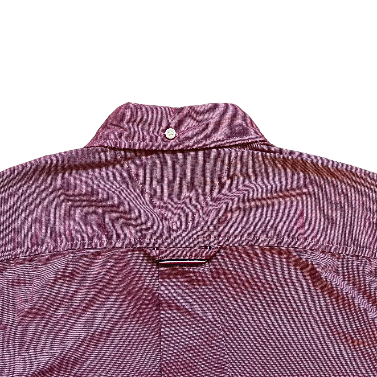 Tommy Hilfiger Men's Regular Fit Essential Stretch Cotton Solid Oxford Shirt Red image 7