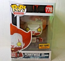 Funko Pop movies Pennywise #778 Hot Topic exclusive w/ skateboard 